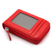 Rfid Blocking Leather Wallet Anti-Theft Credit Card Holder Men Women Coin Purse - Red V528-CREDITCARD-RED-764807
