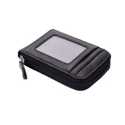 Rfid Blocking Leather Wallet Anti-Theft Credit Card Holder Men Women Coin Purse - Red V528-CREDITCARD-RED-764807