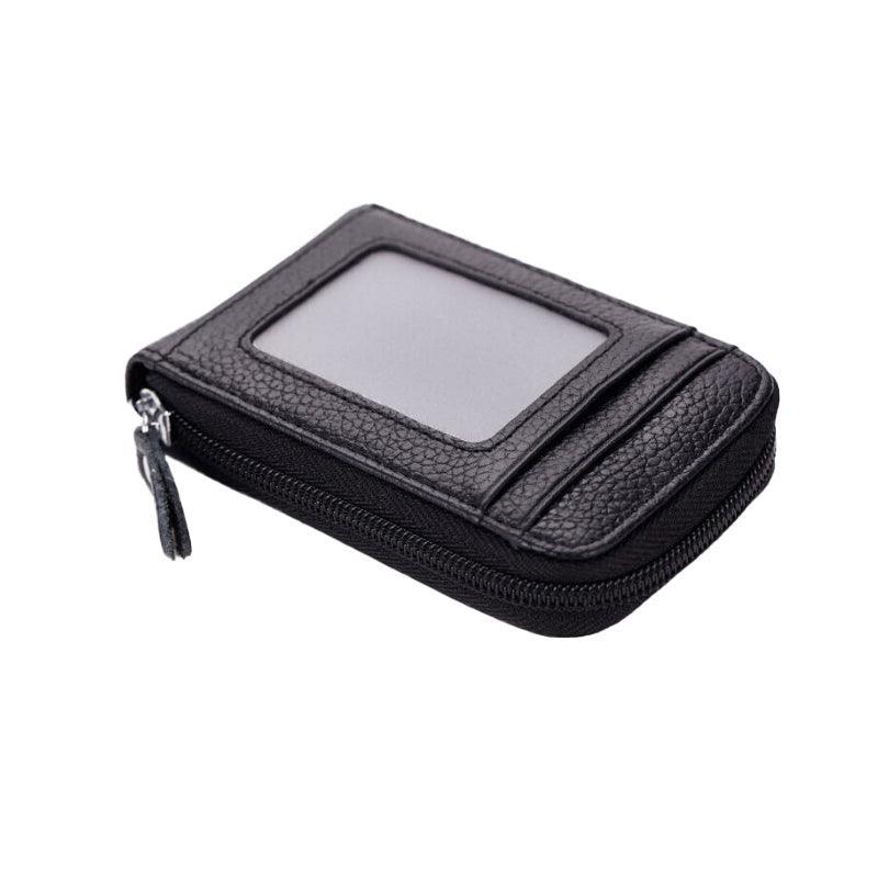 Rfid Blocking Leather Wallet Anti-Theft Credit Card Holder Men Women Coin Purse - Red V528-CREDITCARD-RED-764807