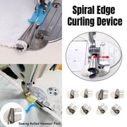 Household Sewing Machine Attachment Spiral Flanger Towel Fabric Puller Tool V528-CRIMPER-8PCS-341041