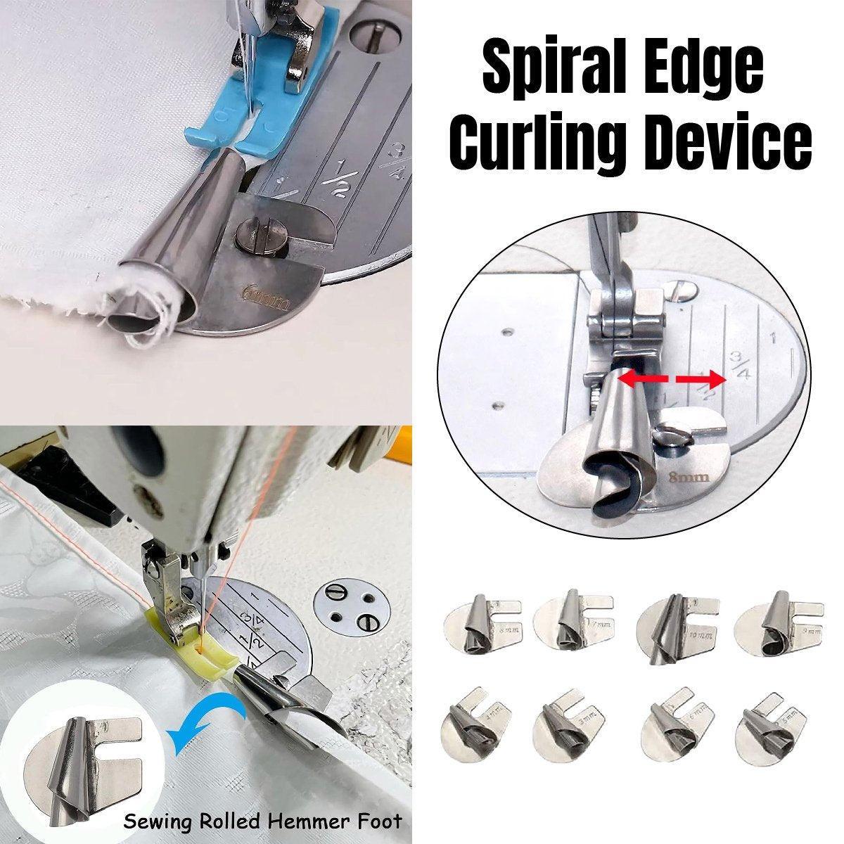 Household Sewing Machine Attachment Spiral Flanger Towel Fabric Puller Tool V528-CRIMPER-8PCS-341041