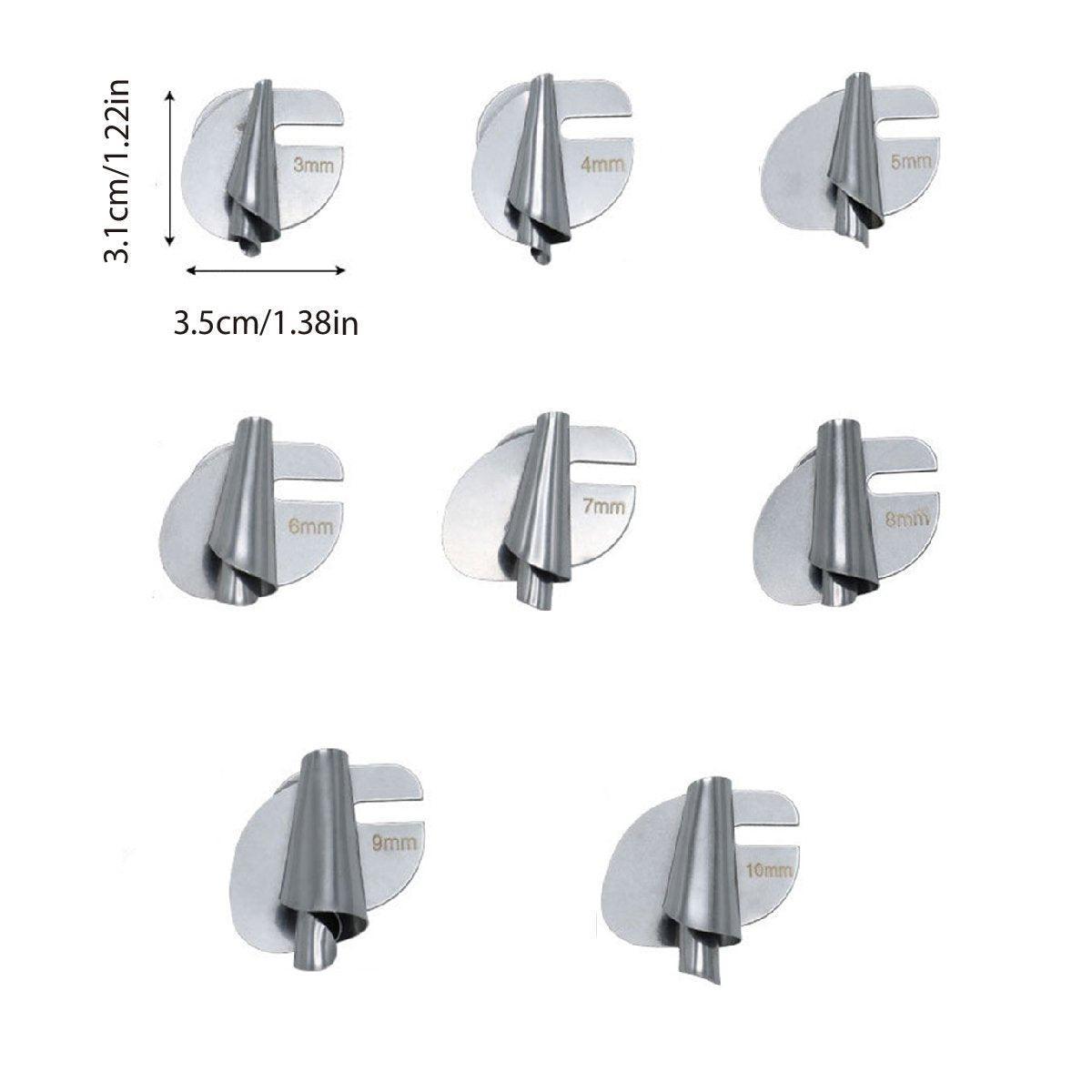 Household Sewing Machine Attachment Spiral Flanger Towel Fabric Puller Tool V528-CRIMPER-8PCS-341041