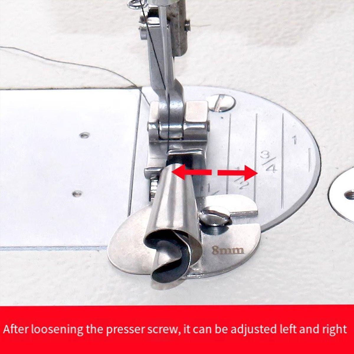 Household Sewing Machine Attachment Spiral Flanger Towel Fabric Puller Tool V528-CRIMPER-8PCS-341041