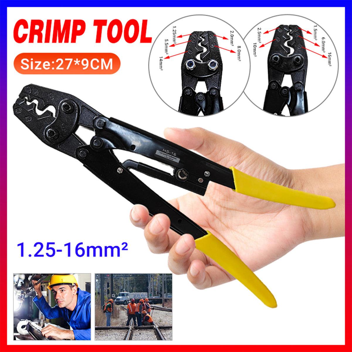 1.25-16mm2 Wire Crimper Cable Plier Terminal Anderson Plug Lug Crimping Tool V528-CRIMPTOOL-695693