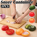 3X Plastic Fruit Vegetable Storage Container Avocado Tomato Lemon Onion Box and Lid V528-CRISPER-3PCS-347133