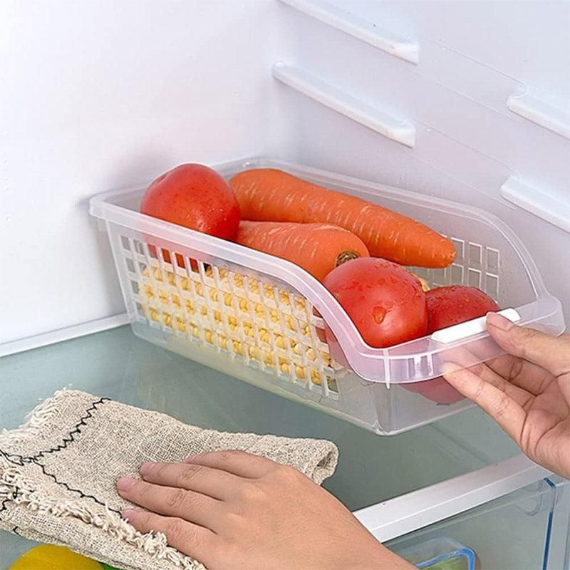 4pcs Refrigerator Storage Box Transparent Plastic Household Organizer Kitchen V528-CRISPER-4PCS-804922