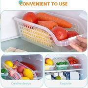 4pcs Refrigerator Storage Box Transparent Plastic Household Organizer Kitchen V528-CRISPER-4PCS-804922