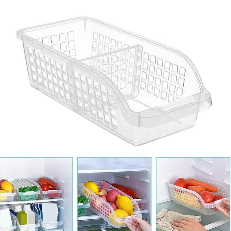 4pcs Refrigerator Storage Box Transparent Plastic Household Organizer Kitchen V528-CRISPER-4PCS-804922