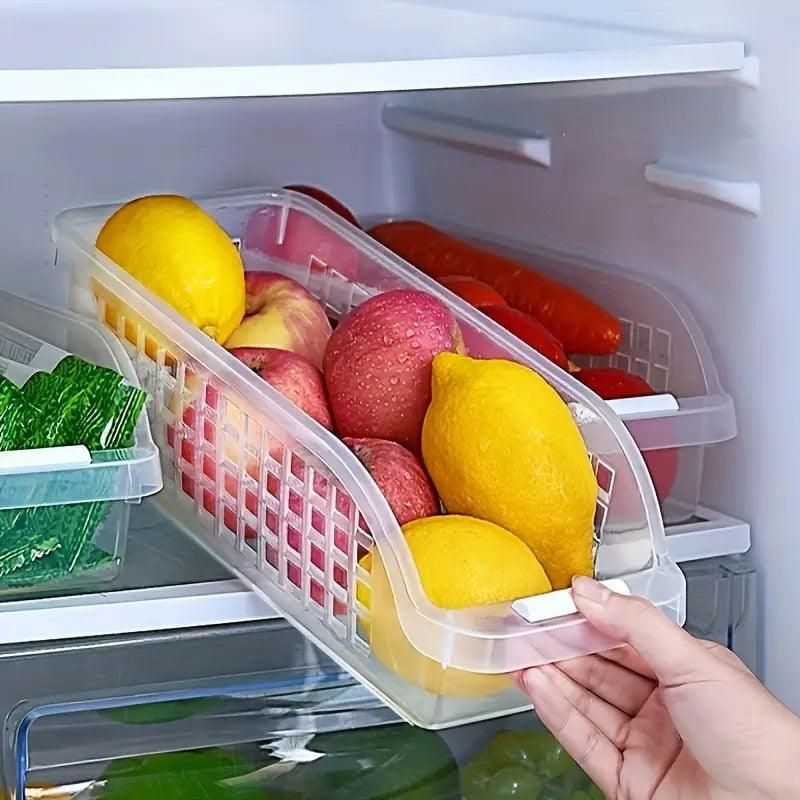 4pcs Refrigerator Storage Box Transparent Plastic Household Organizer Kitchen V528-CRISPER-4PCS-804922