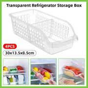 4pcs Refrigerator Storage Box Transparent Plastic Household Organizer Kitchen V528-CRISPER-4PCS-804922