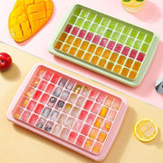 55 Grids Ice Cube Tray Mould With Lid And Storage Box Scoop Set Maker Ice Cube - Blue V528-CRISPER-55GRIDS-BLUE-73655