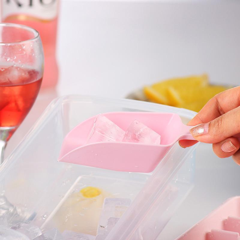 55 Grids Ice Cube Tray Mould With Lid And Storage Box Scoop Set Maker Ice Cube - Blue V528-CRISPER-55GRIDS-BLUE-73655