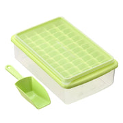 55 Grids Ice Cube Tray Mould With Lid And Storage Box Scoop Set Maker Ice Cube - Blue V528-CRISPER-55GRIDS-BLUE-73655