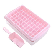 55 Grids Ice Cube Tray Mould With Lid And Storage Box Scoop Set Maker Ice Cube - Blue V528-CRISPER-55GRIDS-BLUE-73655