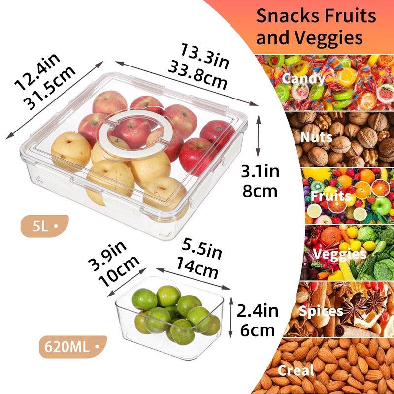 Portable Household Kitchen Refrigerator Storage Box Food Organizer Fresh Keeper - Black V528-CRISPER-BLACK-139066