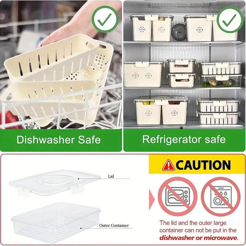 Refrigerator Crisper Storage Box Food Organizer Container for Kitchen Fridge V528-CRISPER-BOX-155245