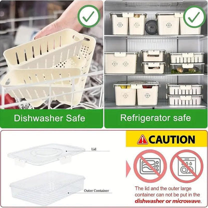 Refrigerator Crisper Storage Box Food Organizer Container for Kitchen Fridge V528-CRISPER-BOX-155245