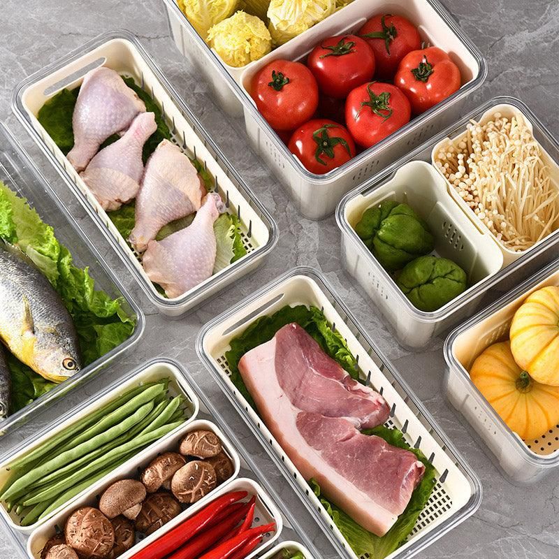 Refrigerator Crisper Storage Box Food Organizer Container for Kitchen Fridge V528-CRISPER-BOX-155245