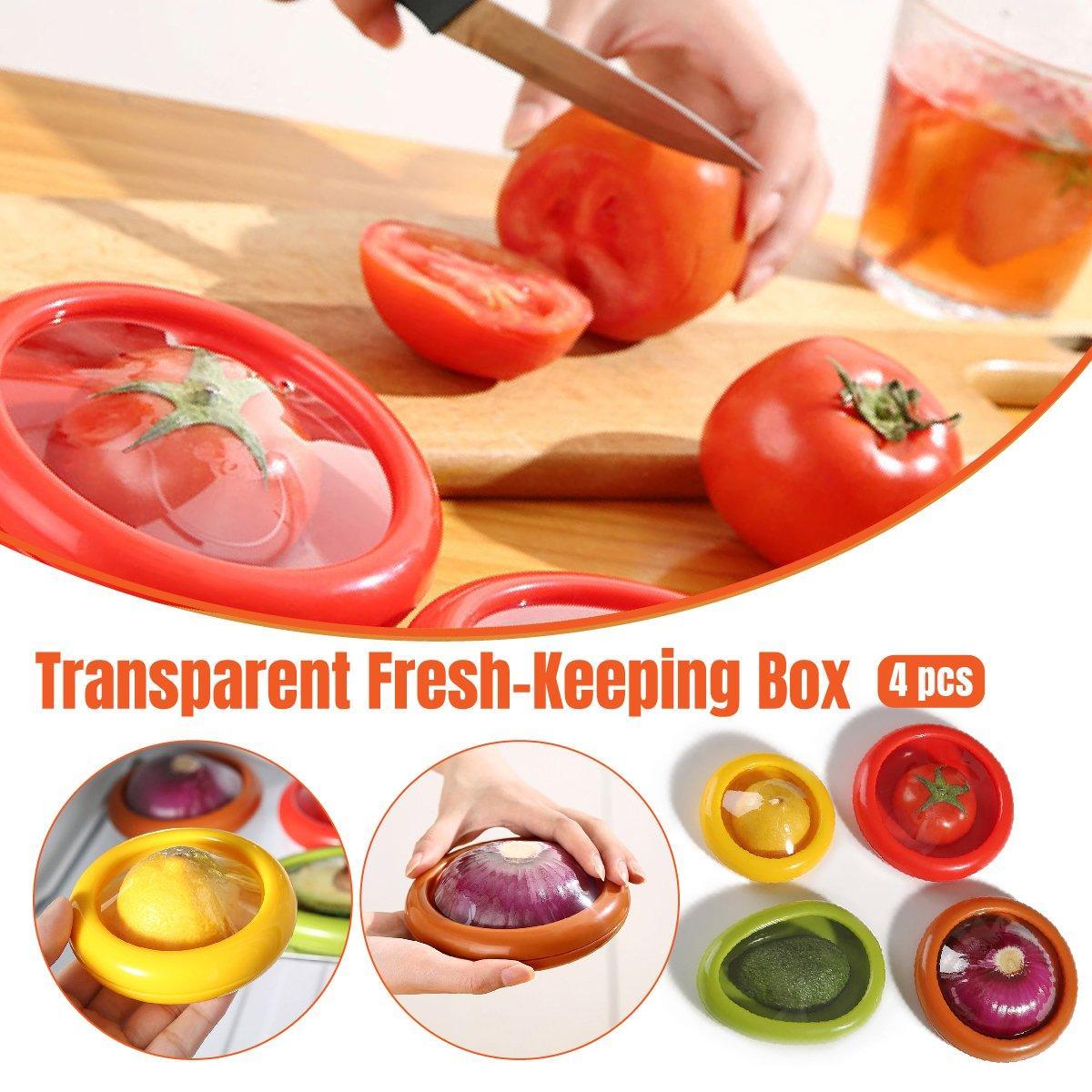 4PCS Vegetable Fruit Shaped Storage Saver Food Containers for Fridge Kitchen V528-CRISPER-BOX-4PCS-550289