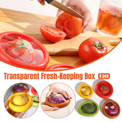 4PCS Vegetable Fruit Shaped Storage Saver Food Containers for Fridge Kitchen V528-CRISPER-BOX-4PCS-550289