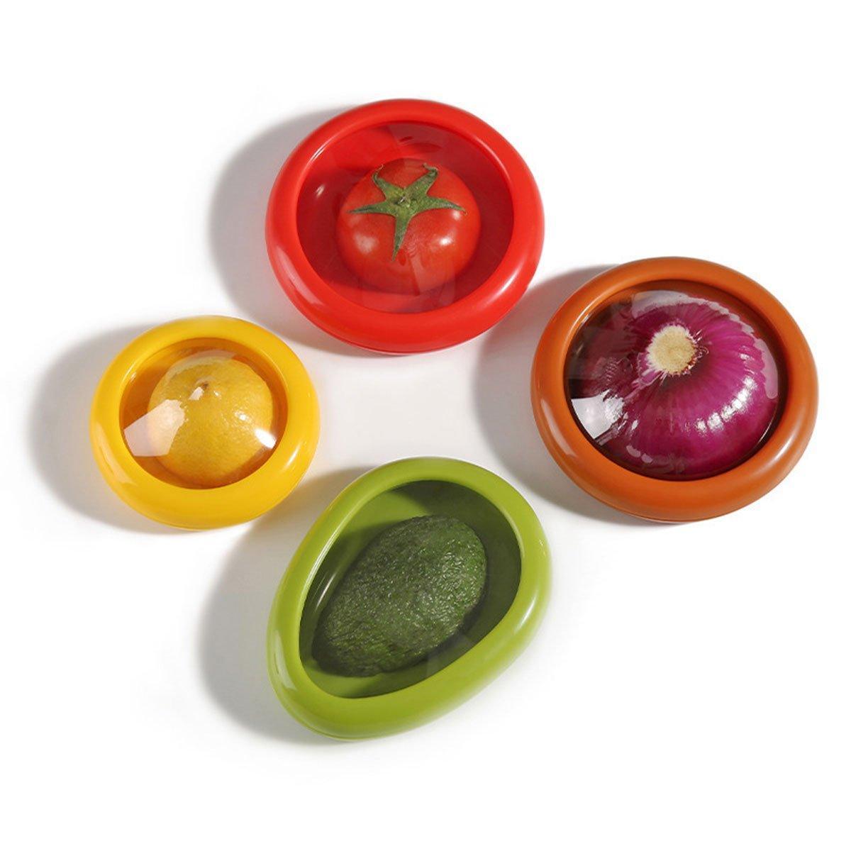 4PCS Vegetable Fruit Shaped Storage Saver Food Containers for Fridge Kitchen V528-CRISPER-BOX-4PCS-550289