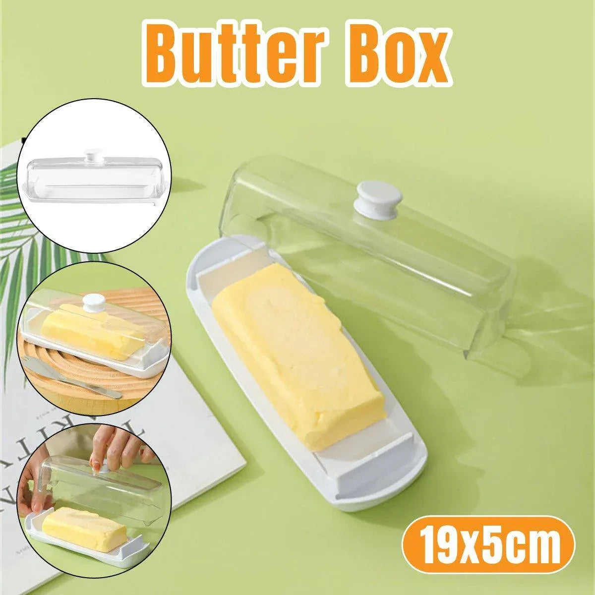 Butter Cheese Box Crisper Fruit Storage Container Multi Purpose Food Organizer V528-CRISPER-TRANSPARENT-727271