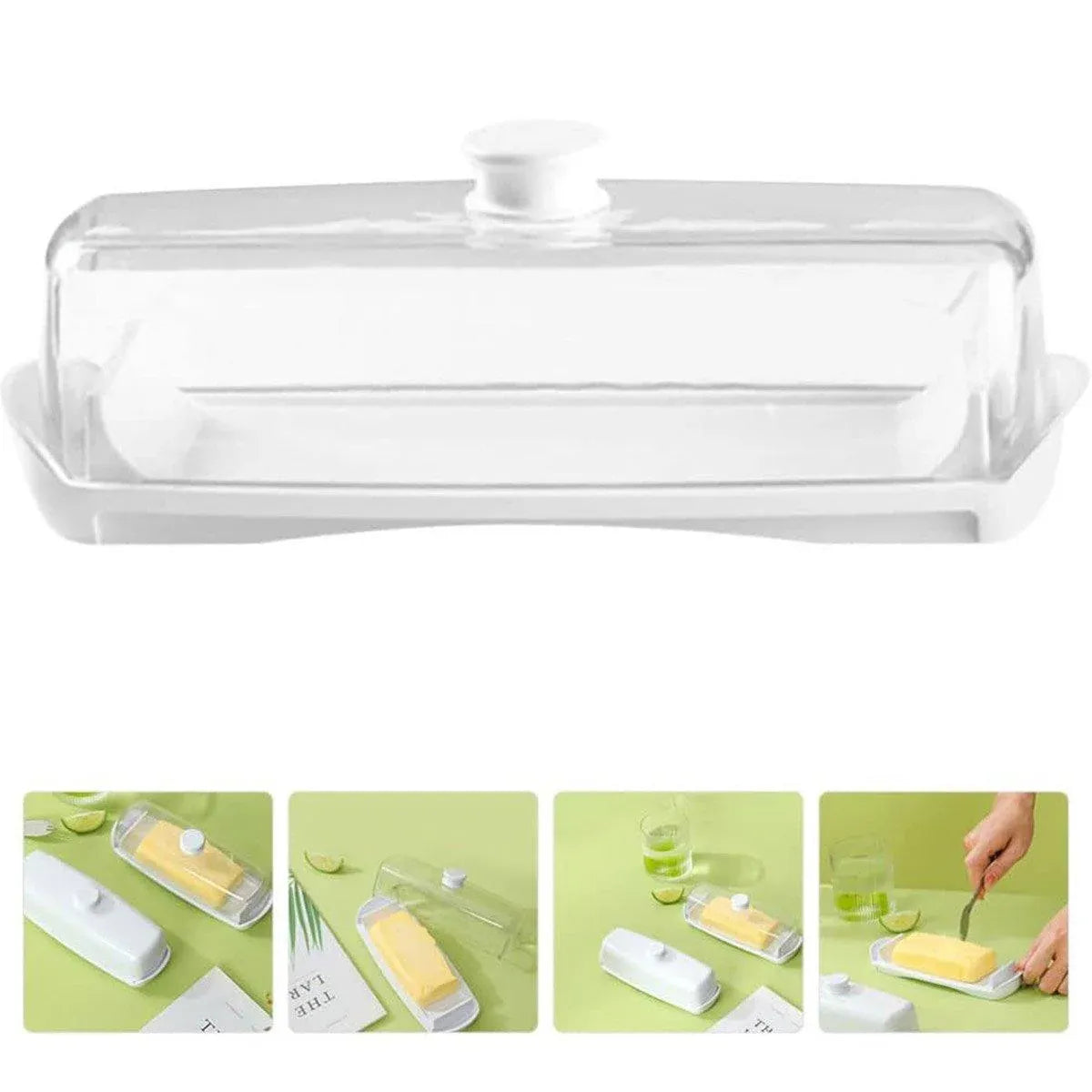 Butter Cheese Box Crisper Fruit Storage Container Multi Purpose Food Organizer V528-CRISPER-TRANSPARENT-727271