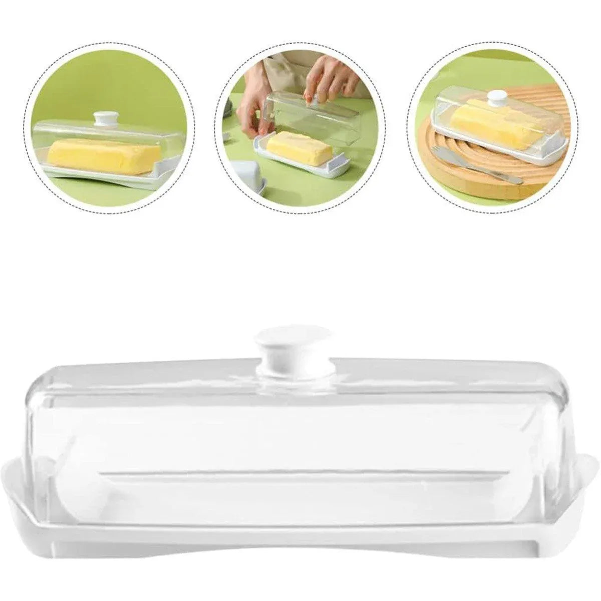 Butter Cheese Box Crisper Fruit Storage Container Multi Purpose Food Organizer V528-CRISPER-TRANSPARENT-727271