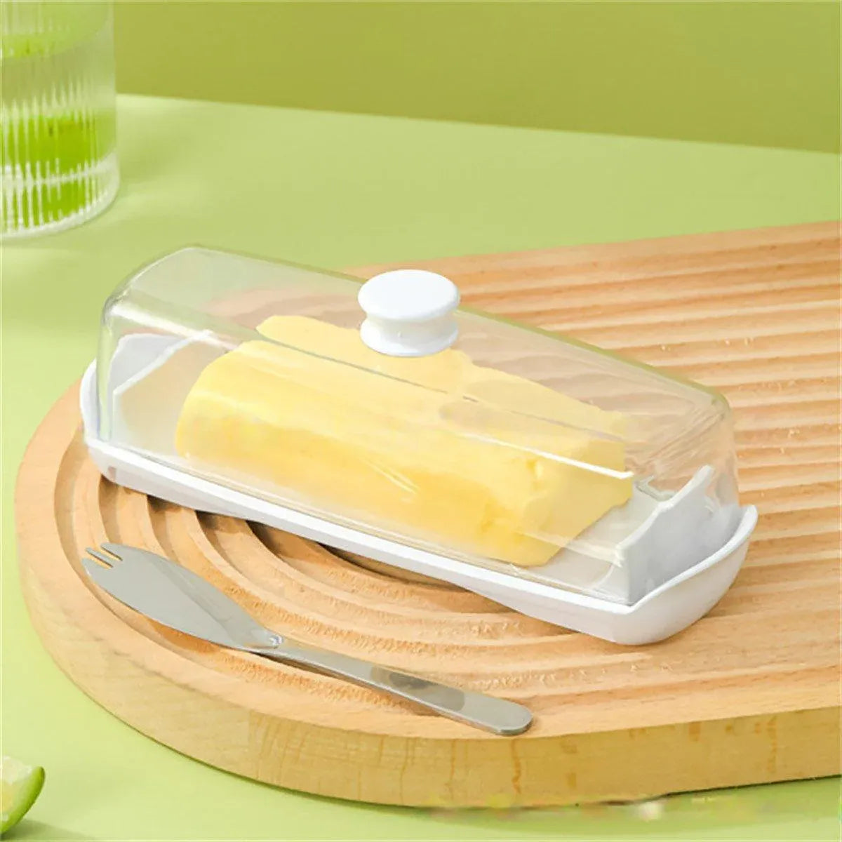 Butter Cheese Box Crisper Fruit Storage Container Multi Purpose Food Organizer V528-CRISPER-TRANSPARENT-727271