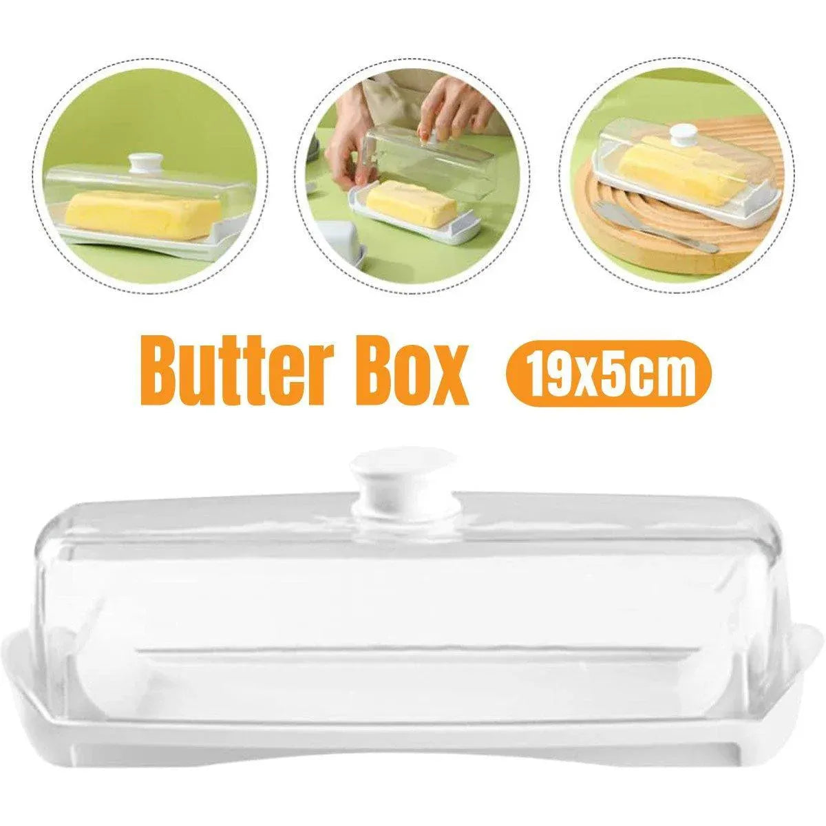 Butter Cheese Box Crisper Fruit Storage Container Multi Purpose Food Organizer V528-CRISPER-TRANSPARENT-727271