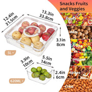 Portable Household Kitchen Refrigerator Storage Box Food Organizer Fresh Keeper - White V528-CRISPER-WHITE-773195