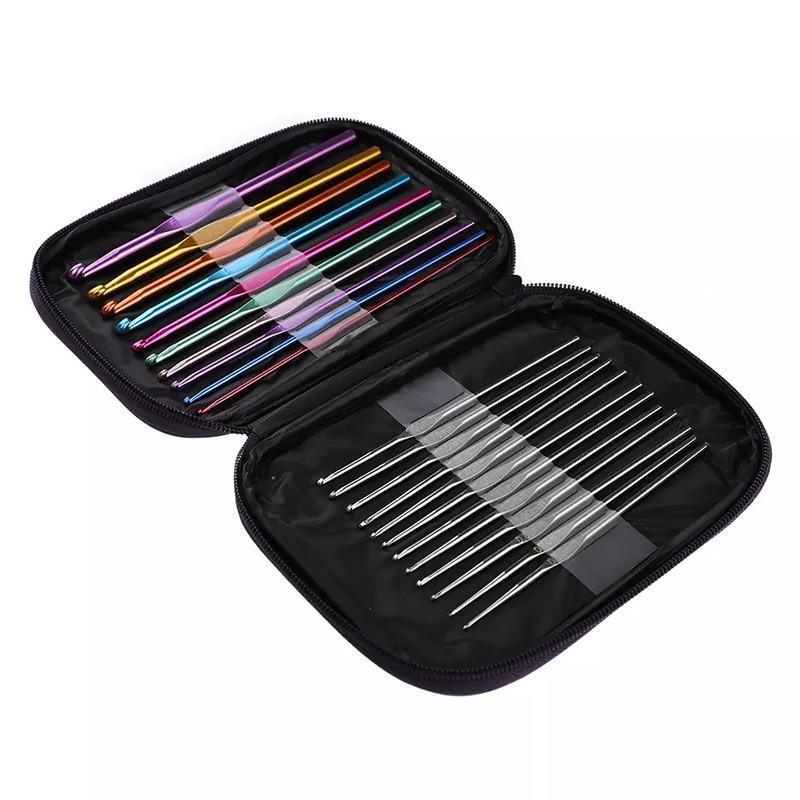22PCS Crochet Hook Set Aluminium Knitting Needles with Case for DIY Yarn Craft V528-CROCHETHOOK-371952