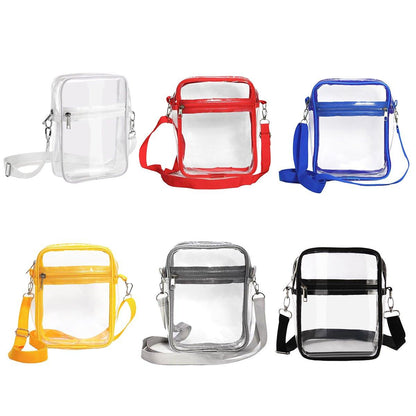Transparent Crossbody Bag Clear Stylish Handbag for Men and Women Daily Use - Black V528-CROSSBODY-BAG-BLACK-154825