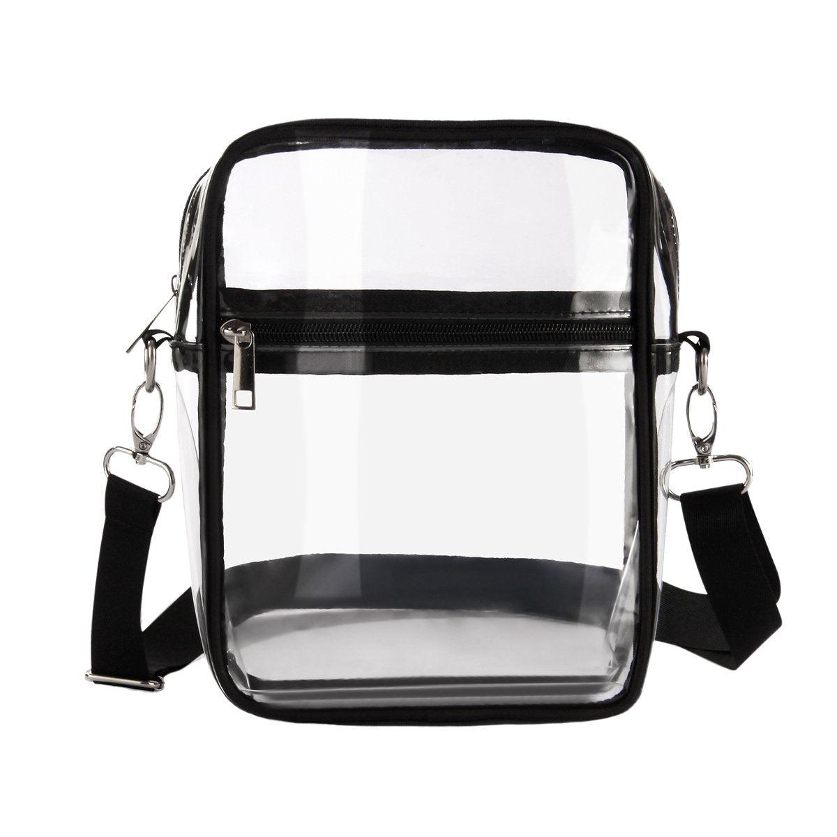 Transparent Crossbody Bag Clear Stylish Handbag for Men and Women Daily Use - Black V528-CROSSBODY-BAG-BLACK-154825