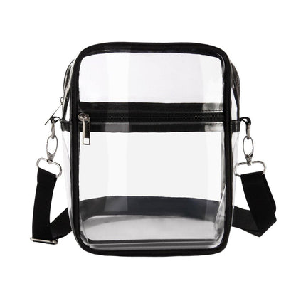 Transparent Crossbody Bag Clear Stylish Handbag for Men and Women Daily Use - Black V528-CROSSBODY-BAG-BLACK-154825