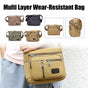 Multi Layer Canvas Crossbody Bag Casual Shoulder Bag for Travel Messenger Bag - Black V528-CROSSBODY-BAG-BLACK-320284