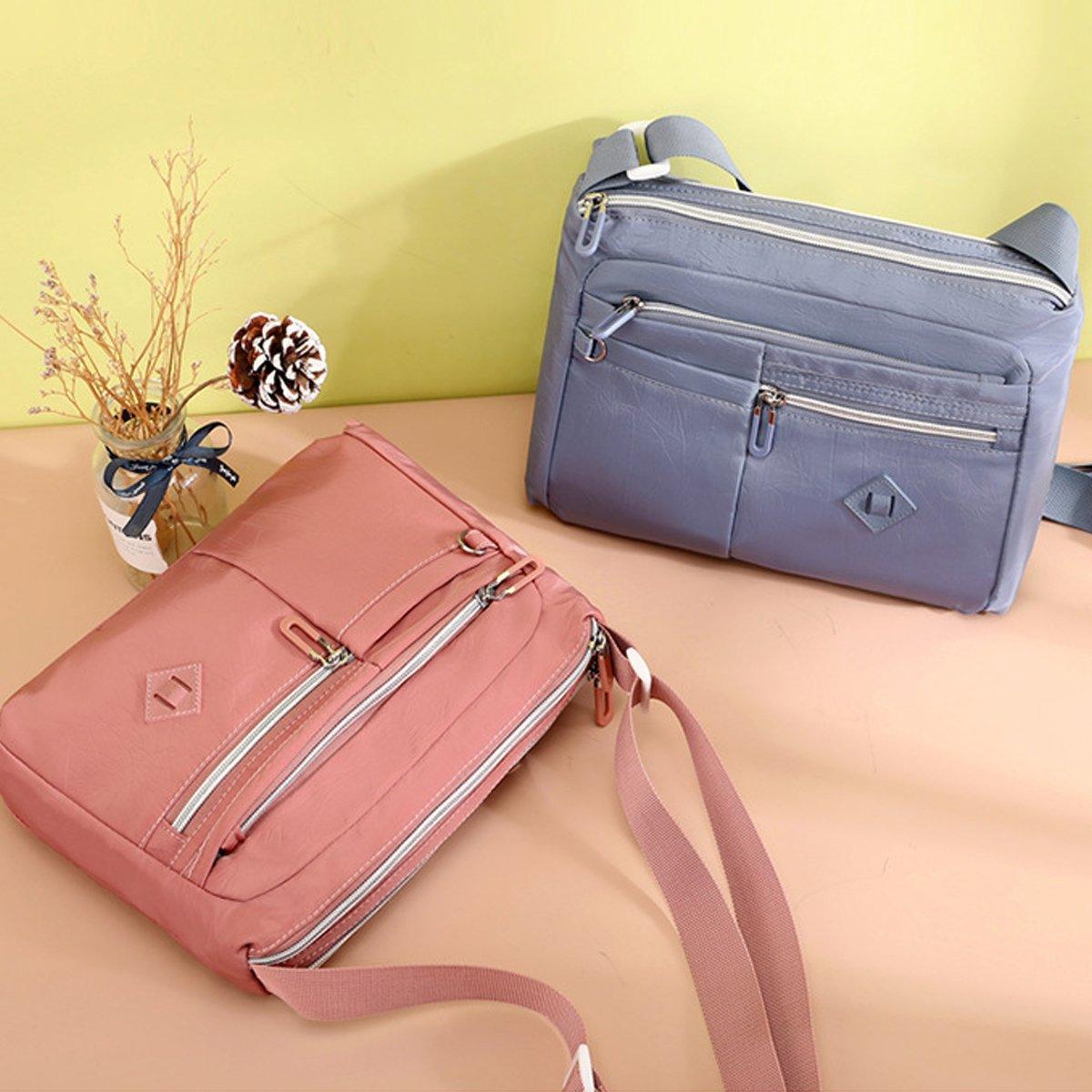 Ladies Large Capacity Crossbody Bag Single Shoulder Small Square Bag Handbag - Grey V528-CROSSBODY-BAG-GREY-821158