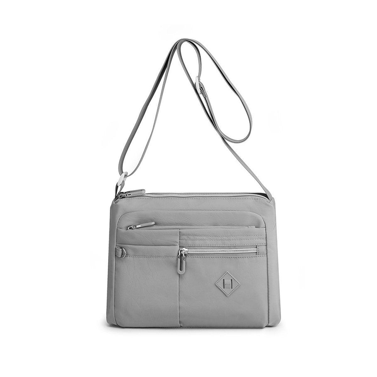 Ladies Large Capacity Crossbody Bag Single Shoulder Small Square Bag Handbag - Grey V528-CROSSBODY-BAG-GREY-821158