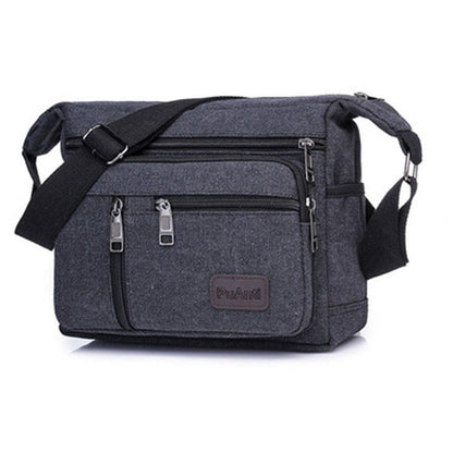 Multi Layer Canvas Crossbody Bag Casual Shoulder Bag for Travel Messenger Bag - Khaki V528-CROSSBODY-BAG-KHAKI-211284