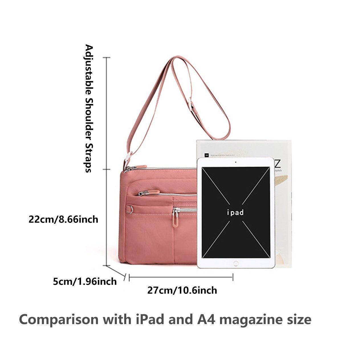 Ladies Large Capacity Crossbody Bag Single Shoulder Small Square Bag Handbag - Light Blue V528-CROSSBODY-BAG-LIGHT-BLUE-878320