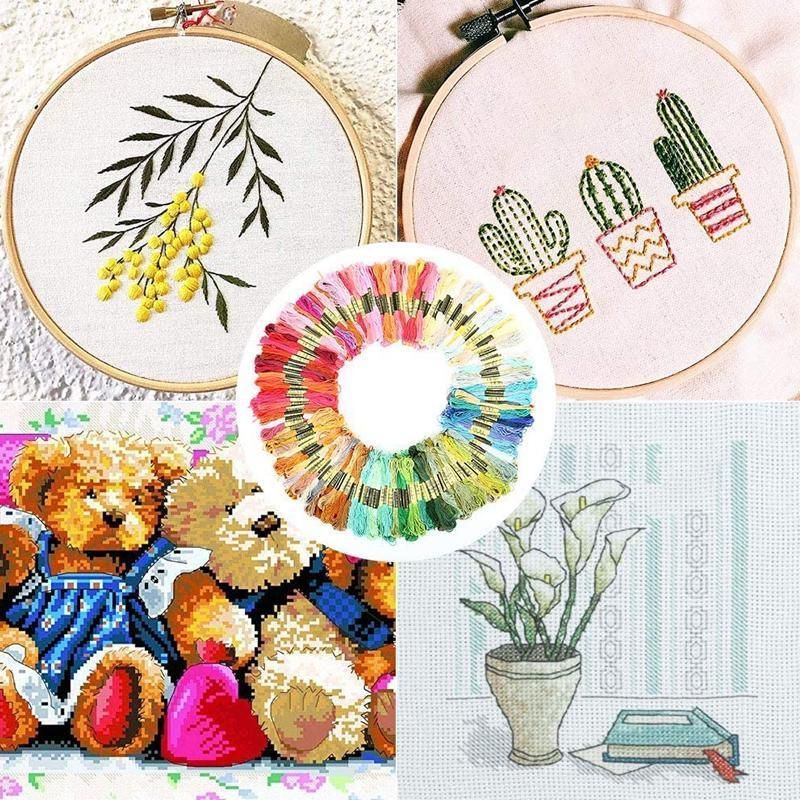 50/100 Colours Colourful Egyptian Cross Stitch Cotton Embroidery Threads - 50PCS (50 Colours) V528-CROSSSTITCH-50COLOURS-404212