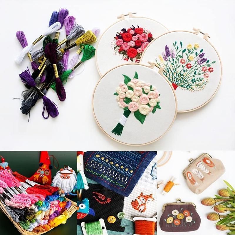 50/100 Colours Colourful Egyptian Cross Stitch Cotton Embroidery Threads - 50PCS (50 Colours) V528-CROSSSTITCH-50COLOURS-404212