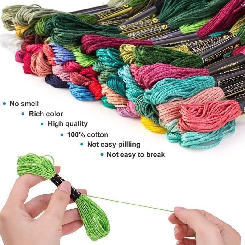 50/100 Colours Colourful Egyptian Cross Stitch Cotton Embroidery Threads - 50PCS (50 Colours) V528-CROSSSTITCH-50COLOURS-404212