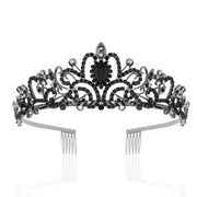 Princess Rhinestone Queen Hair Tiara Headband Hair Accessories Crystal Crown - Gold-White V528-CROWN-GOLD-WHITE-737161