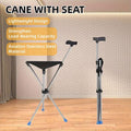 Stainless Steel Walking Stick with Seat Folding Cane Chair for Travel and Outdoor Use V528-CRUTCH-366118