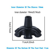 2PCS 19MM Non-Slip Rubber Foot Pads for Walking Cane Crutch Support Replacement V528-CRUTCH-PAD-2PCS-19MM-806219