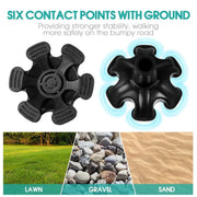 2PCS 19MM Non-Slip Rubber Foot Pads for Walking Cane Crutch Support Replacement V528-CRUTCH-PAD-2PCS-19MM-806219
