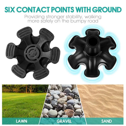 2PCS 19MM Non-Slip Rubber Foot Pads for Walking Cane Crutch Support Replacement V528-CRUTCH-PAD-2PCS-19MM-806219