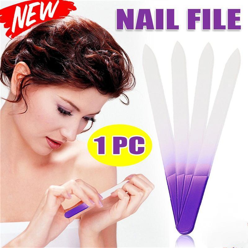 Durable Crystal Glass Nail File Buffer Art Files Manicure V528-CRYSTAL-GLASS-NAIL-PURPLE-145443
