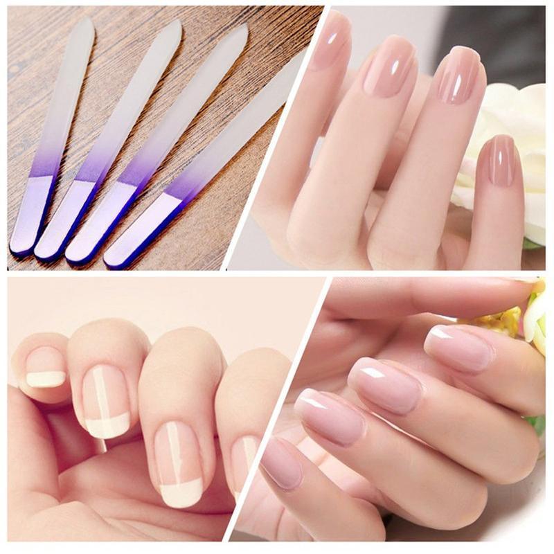 Durable Crystal Glass Nail File Buffer Art Files Manicure V528-CRYSTAL-GLASS-NAIL-PURPLE-145443